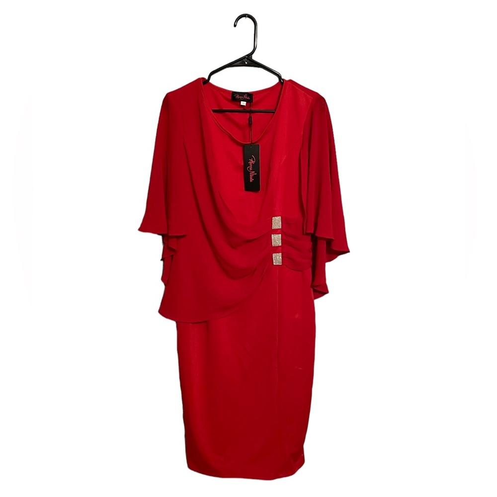 Women’s Hanna Nikole Red Decorated Bodycon Dress | Size: Large